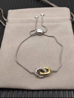 David Yurman Dual-Metal Interlocking Bracelet